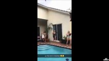 Ivre, cet homme saute dans sa piscine depuis le toit de sa maison