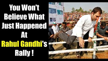 You Won't Believe What Just Happened At Rahul Gandhi's Rally !
