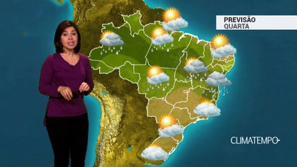Previsão Brasil – Mais chuva no Norte e NE