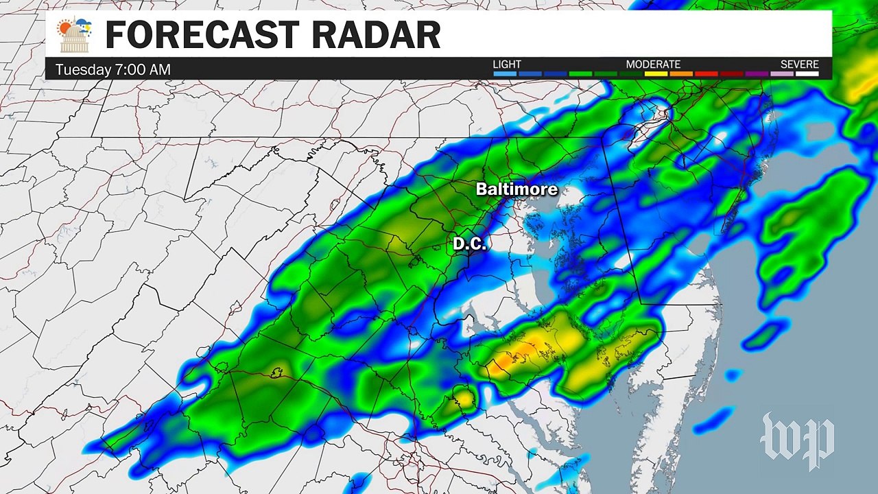 AM showers, PM clearing