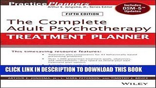 Collection Book The Complete Adult Psychotherapy Treatment Planner: Includes DSM-5 Updates