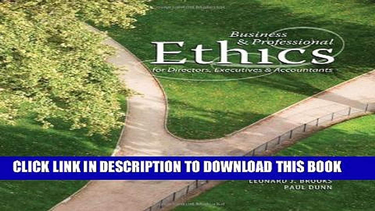 [PDF] Business   Professional Ethics for Directors, Executives   Accountants Full Online
