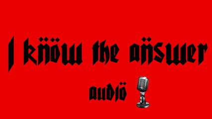 I KNOW THE ANSWER- #Audio# #Short Horror Story#
