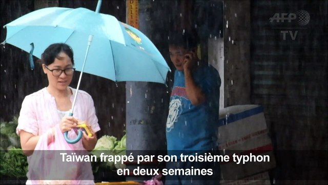 Taïwan frappé par son troisième typhon en deux semaines