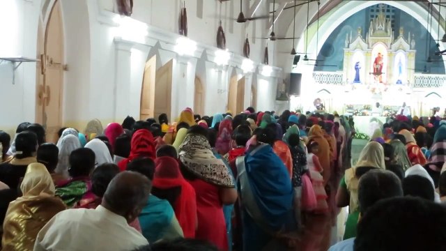 Christmas 2015 Midnight Mass Kochuveli, Trivandrum, Kerala, India