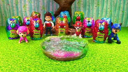 Paw Patrol Travel into Space to Find Yowie™ Surprise Inside Chocolate Toys! Stop Motion!