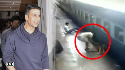 Policeman Saves A Girl From Coming Under A Train Akshay Salutes