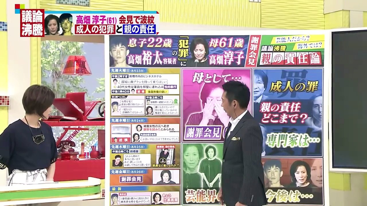 高畑裕太･強姦事件 母･淳子 会見で波紋!親の責任?