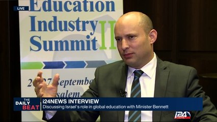 Discussing Israel's role in global education with Minister Benett