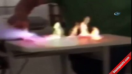 Okuldaki deney sırasında korkunç kaza!
