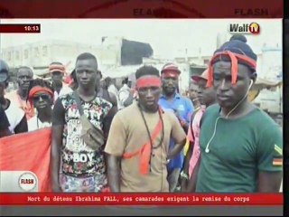 Les habitants de Guinaw rail  réclament le corps de leur fils Ibrahima fall