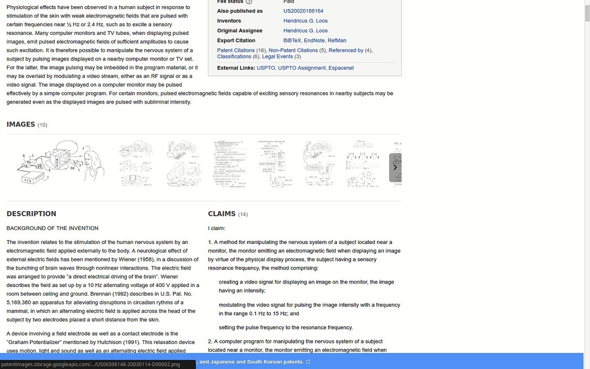 US patent: us6506148 b2 From Conspiracy