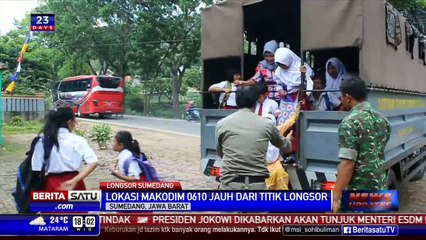 Ratusan Siswa Korban Longsor Belajar di Makodim 0610