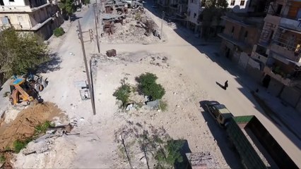 Drone footage shows scale of destruction in eastern Aleppo
