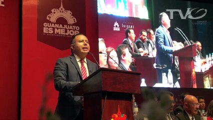 Édgar Castro Cerrillo presidente municipal de Guanajuato rinde su primer informe de gobierno.