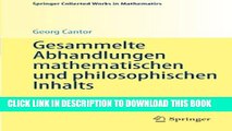 New Book Gesammelte Abhandlungen mathematischen und philosophischen Inhalts: Mit erlÃ¤uternden