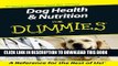 Dog Health and Nutrition For Dummies Paperback