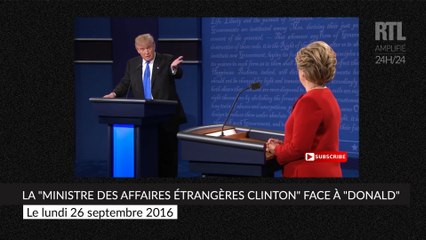 La "ministre des affaires étrangères Clinton" face à "Donald"