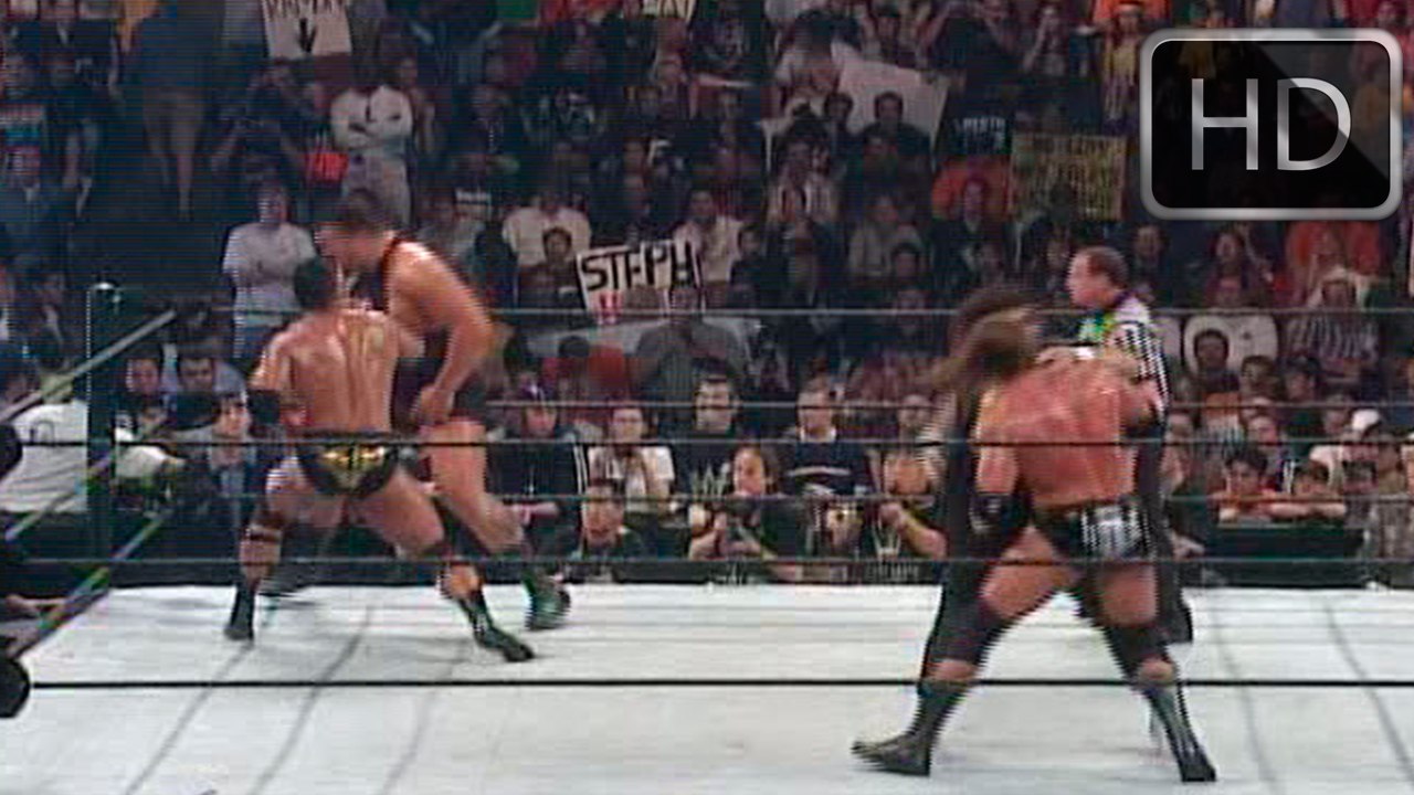 WWE Wrestlemania 16 The Rock vs Triple H vs Mick Foley vs Big Show HD