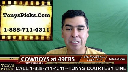 San Francisco 49ers vs. Dallas Cowboys Free Pick Prediction NFL Pro Football Odds Preview 10-2-2016