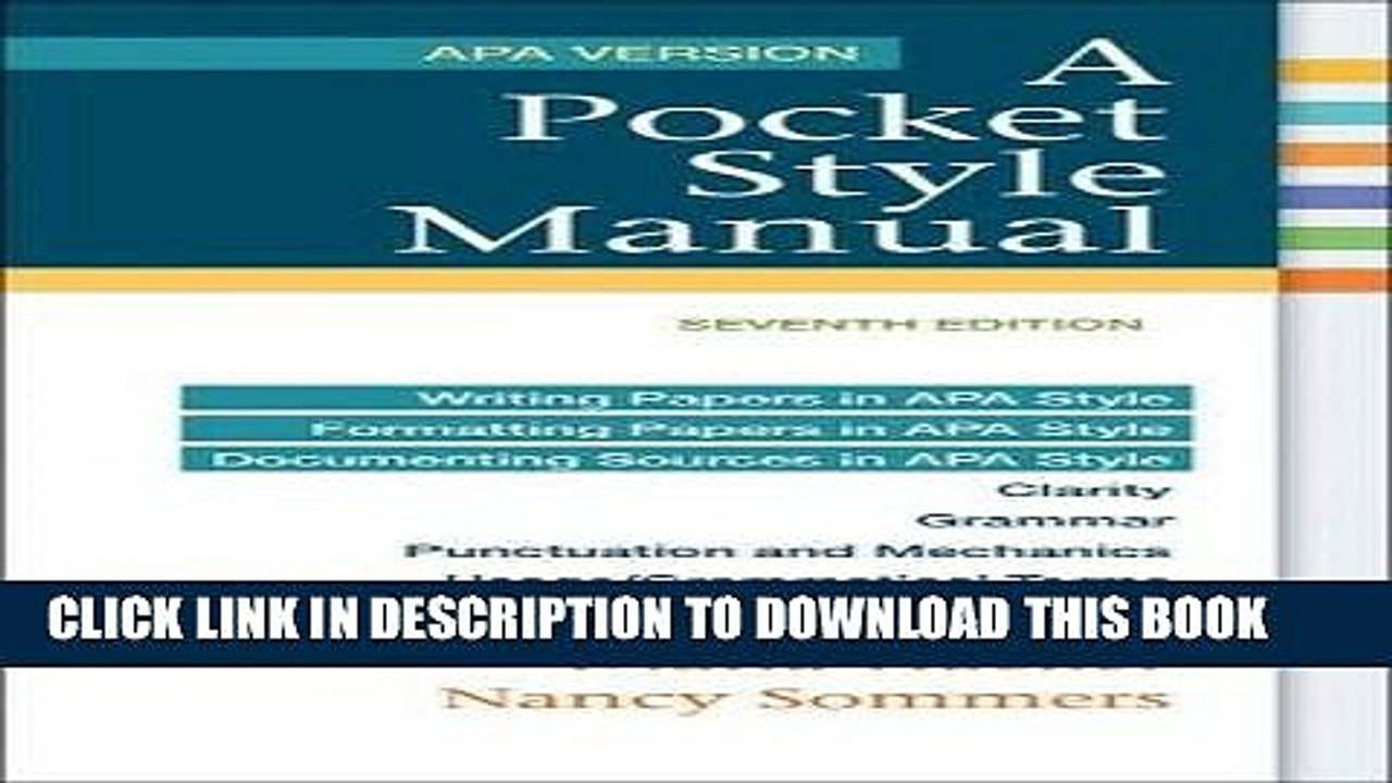[PDF] A Pocket Style Manual, APA Version Full Colection