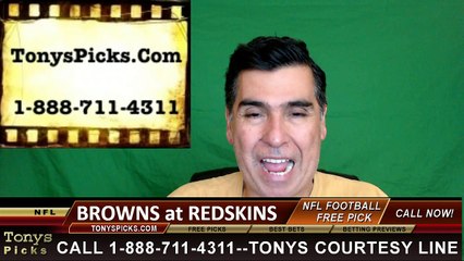 Washington Redskins vs. Cleveland Browns Free Pick Prediction NFL Pro Football Odds Preview 10-2-2016