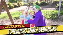 Spidergirl Vs Zombie Ironman w Spiderman Hulk & Joker - Superhero Time 1