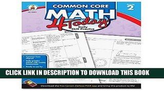 New Book Carson Dellosa Common Core 4 Today Workbook, Math, Grade 2, 96 Pages (CDP104591)