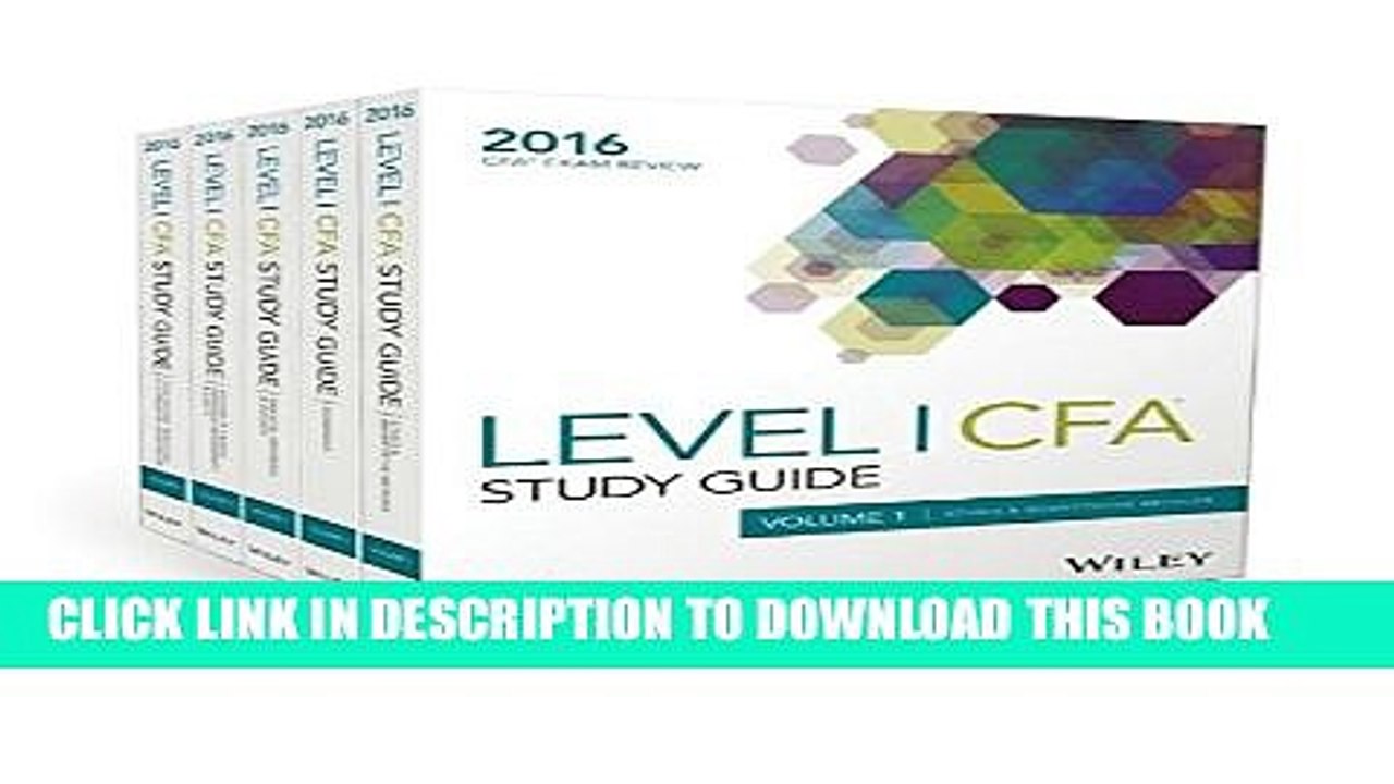 [PDF] Wiley Study Guide for 2016 Level I CFA Exam: Complete Set Full Online