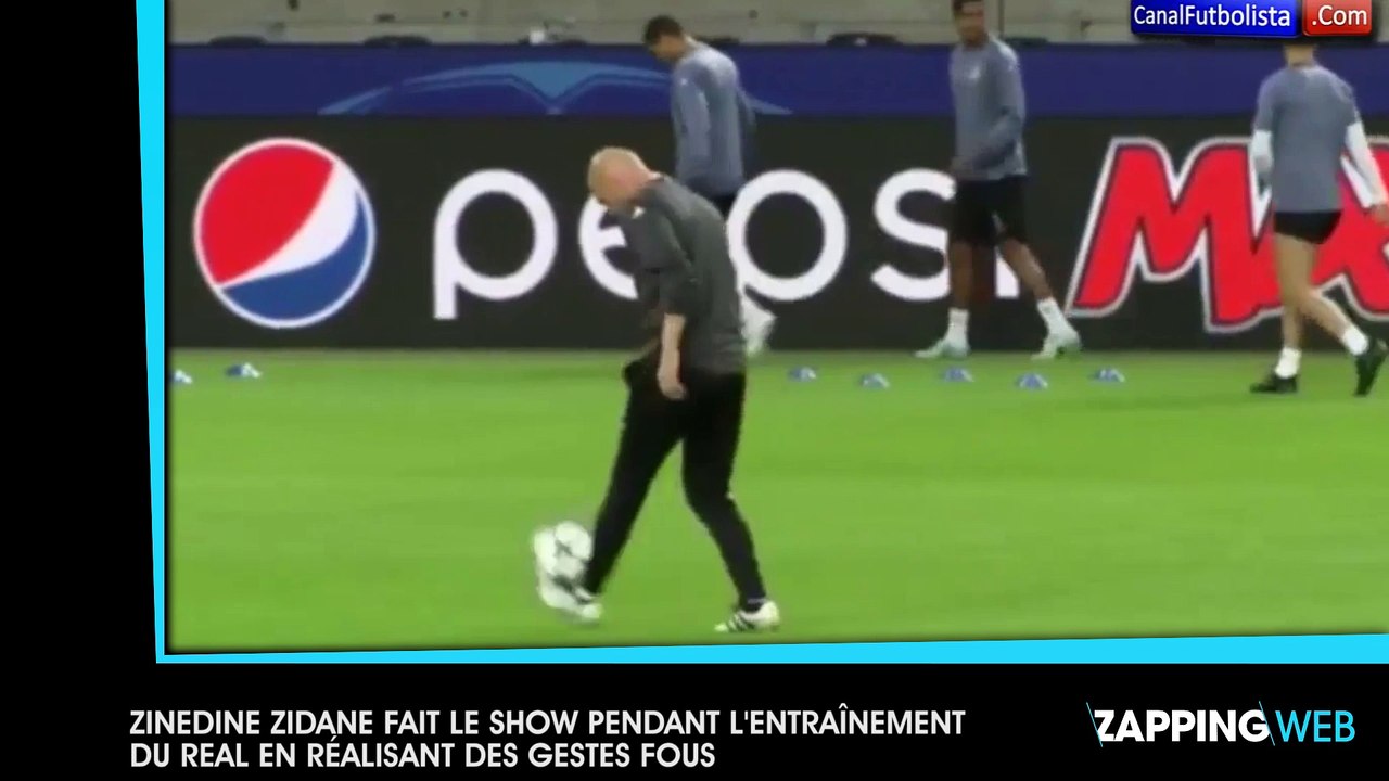 Zinedine Zidane fait le show lors de l’entraînement du Real Madrid en réalisant des gestes fous (vidéo)