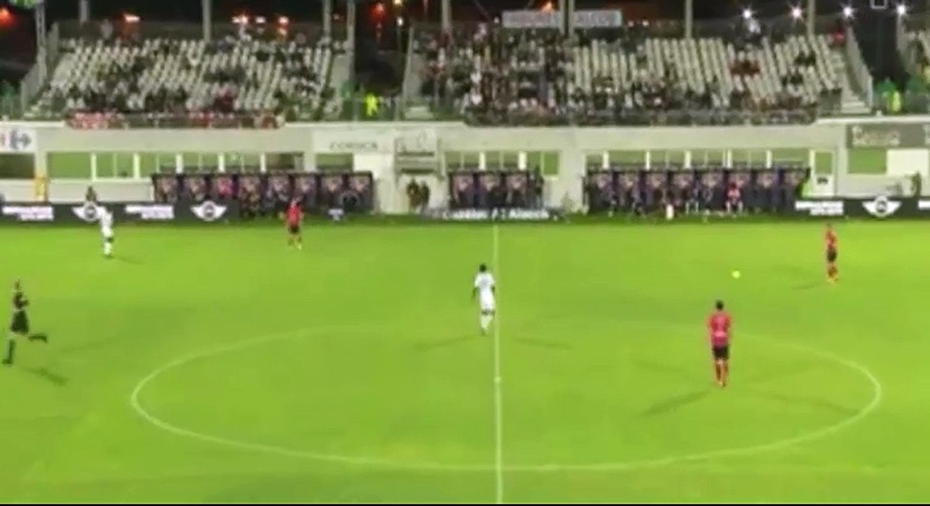 But de John Tshibumbu - Gazélec FC Ajaccio 1-1 Amiens SC - (27/09/2016)