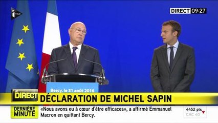 Michel Sapin balaye toute "rivalité" avec Emmanuel Macron