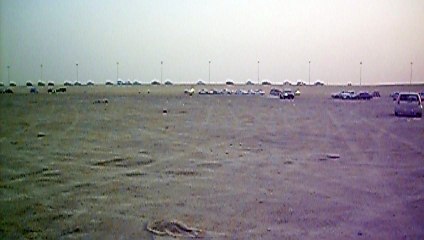 Driving in desert area of Saudi Arabia