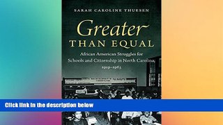 Big Deals  Greater than Equal: African American Struggles for Schools and Citizenship in North