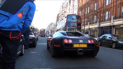 Supercars in the city- Khan 'F1' Veyron, Green GT3 RS Slide!