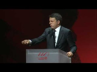 Milano - Intervento di Renzi al 110° anniversario di Salini Impregilo (27.09.16)