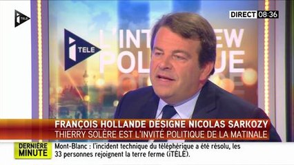 La matinale info, iTélé : pour Thierry Solère, François Hollande est un pompier pyromane