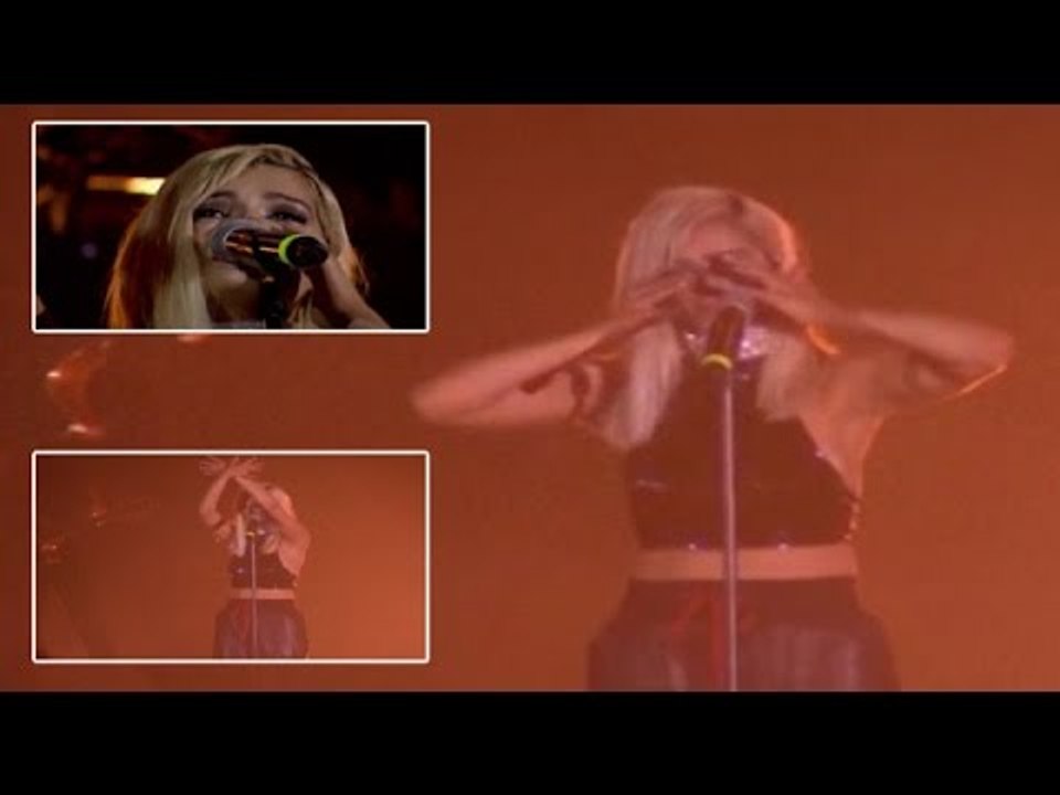 Ora News – Bebe Rexha qan në skenë: Një milionë herë faleminderit shqiptarë