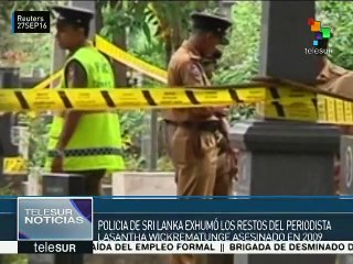 Sri Lanka: exhuma policía restos de periodista asesinado en 2009