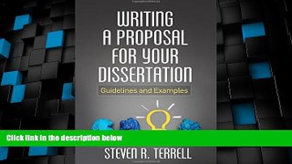 Must Have PDF  Writing a Proposal for Your Dissertation: Guidelines and Examples  Best Seller