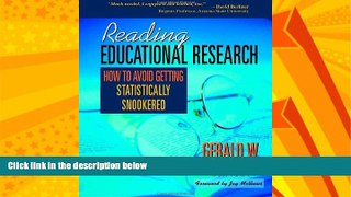 Must Have PDF  Reading Educational Research: How to Avoid Getting Statistically Snookered  Best