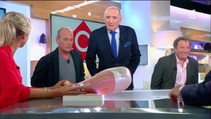 C à Vous : le drôle de cadeau de Laurent Baffie à Anne-Sophie Lapix