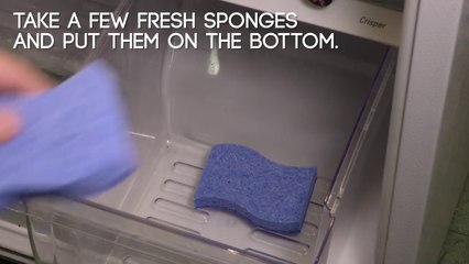 Il place 3 éponges au fond de son frigo, en voyant la raison, vous ferez la même chose!