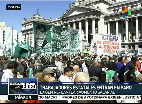 Argentina: trabajadores estatales entran en paro de labores