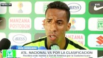 John Édison Mosquera habló en la previa del juego entre Nacional y Sol de América · Copa Suramericana 2016 (octavos, vuelta)