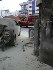 Incendio en una gasolinera en el norte de Guayaquil