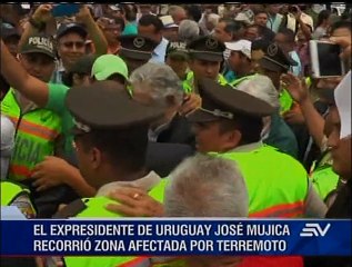 Expresidente de Uruguay José Mujica recorrió zona afectada por terremoto