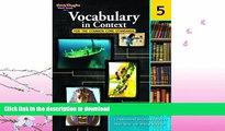 FAVORITE BOOK  Vocabulary in Context for the Common Core Standards: Reproducible Grade 5  BOOK
