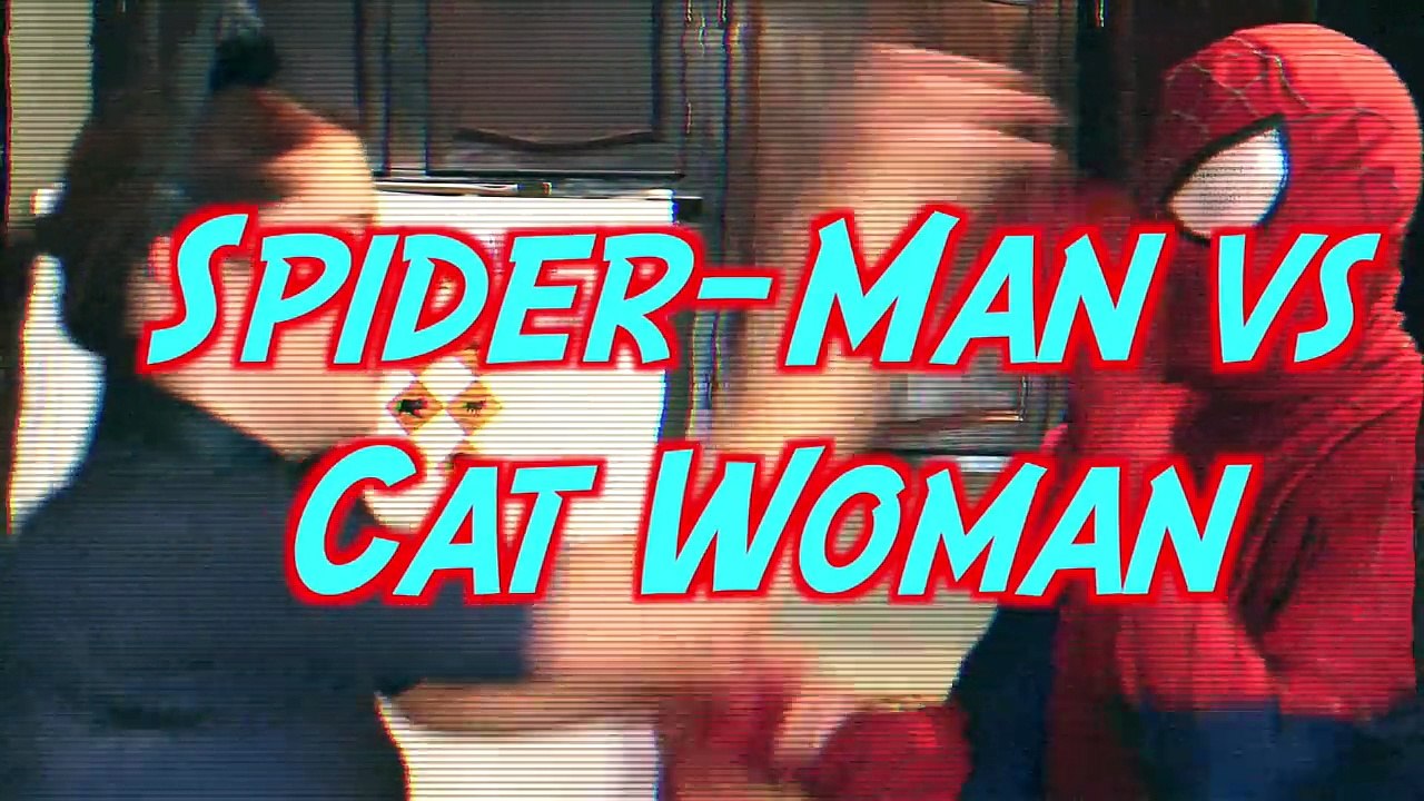 SPIDERMAN vs CATWOMAN Superheroes In Real Life Villains IRL Funny Fight by DisneyCarToys