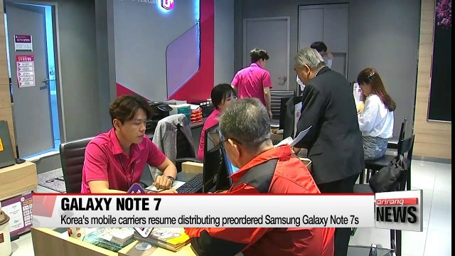 Korea's mobile carriers resume distributing preordered Samsung Galaxy Note 7s